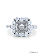 14K White Gold Quad Princess-Cut Diamond Frame Ring